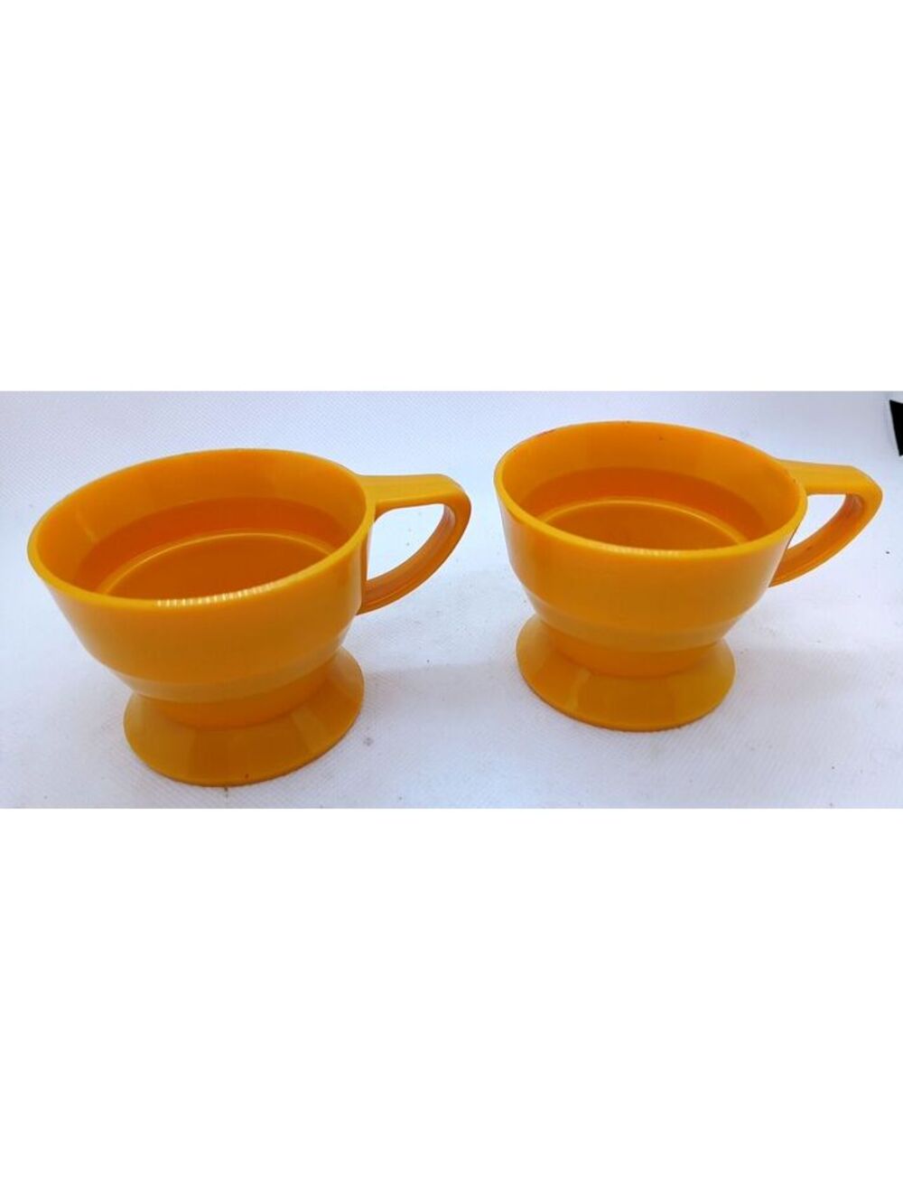 Vintage 1970's Solo Cozy Cup Holders Lot of 2 Orange Plastic New Old Stock